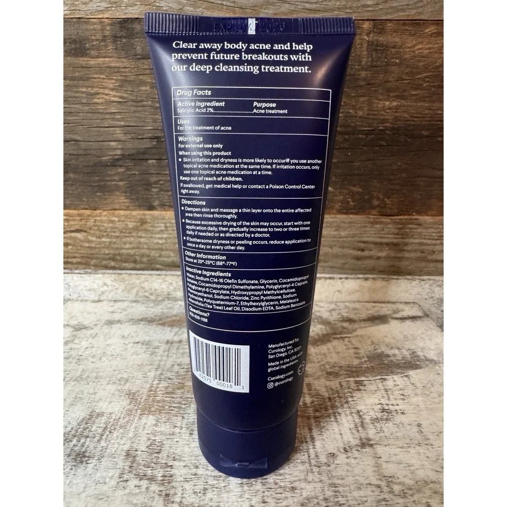 Curology Acne Body Wash 3.4‎ Fl Oz Salicylic Acid & Yea Tree Oil Sealed